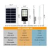 Luces de calle solares LED de 400 W para exteriores luz