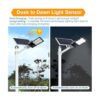 Luces de calle solares LED de 400 W para exteriores luz