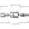 EXCELFU NPT 38 Inch Stainless Steel Male and Female Quick_2