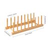 Estante para platos de madera de bambú soporte para_2