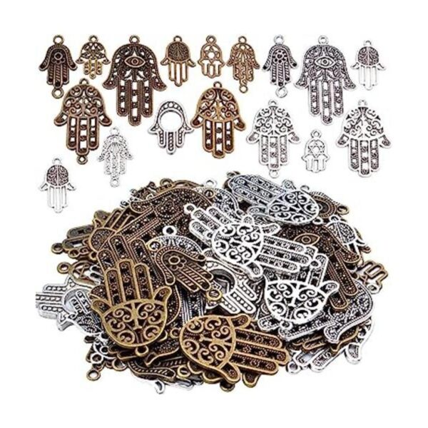 Hamsa Hand Charms 120gAbout 51 Pieces Hand of Fatima