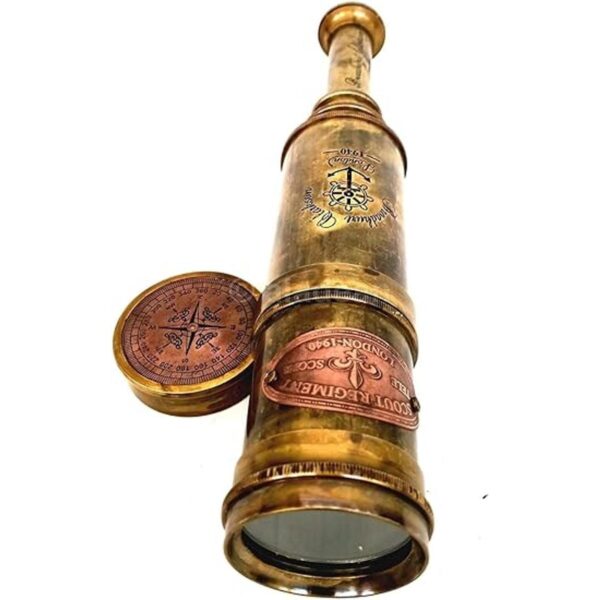Telescopio de latón del regimiento Scout de 19 pulgadas_3