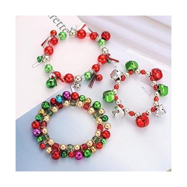 HEIDKRUEGER 3pcs Christmas Jingle Bell Bracelets Xmas_4
