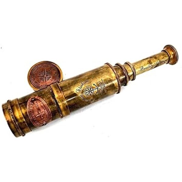 Telescopio de latón del regimiento Scout de 19 pulgadas_2
