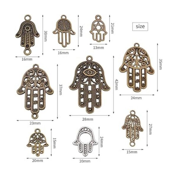 Hamsa Hand Charms 120gAbout 51 Pieces Hand of Fatima