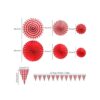 Red and White Checkered Gingham Pennant Banner with