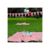 Red and White Checkered Gingham Pennant Banner with