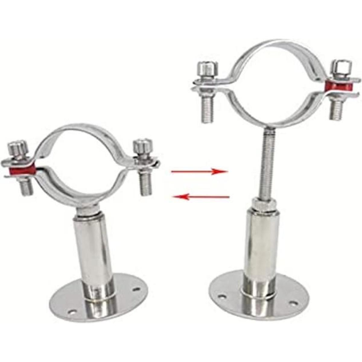 QWORK Soporte de tubo de montaje en pared de 2 pulgadas 1