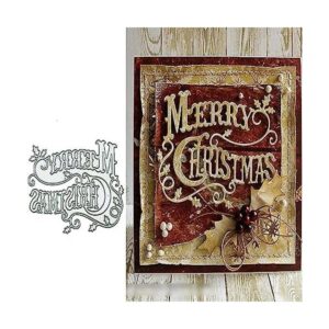 Merry Christmas Holly Leaves Metal Die cuts Christmas