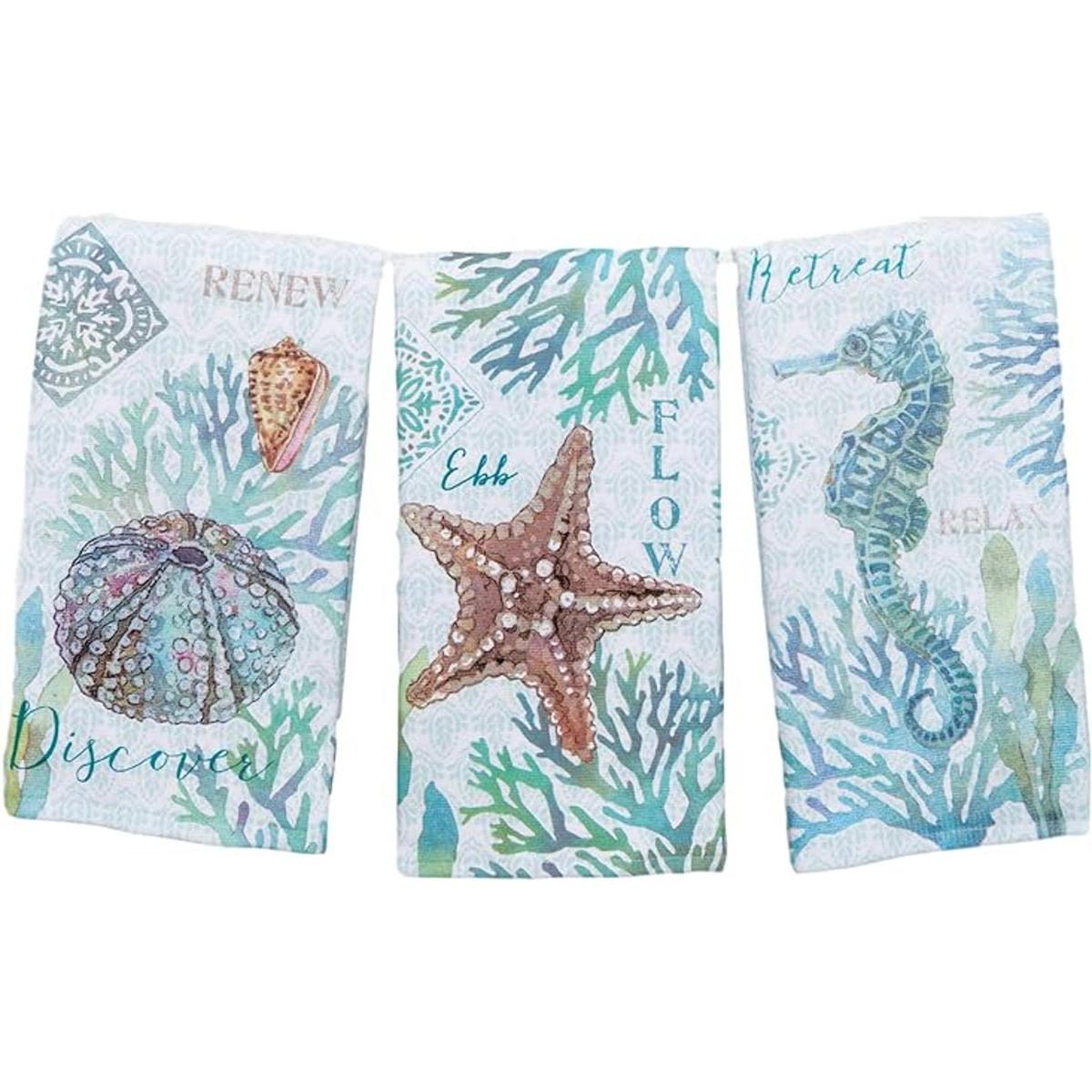 Kay Dee Designs Beachcomber Juego de 3 toallas de cocina