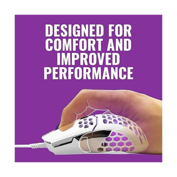 Cooler Master MM711 60G Glossy White Gaming Mouse with_4