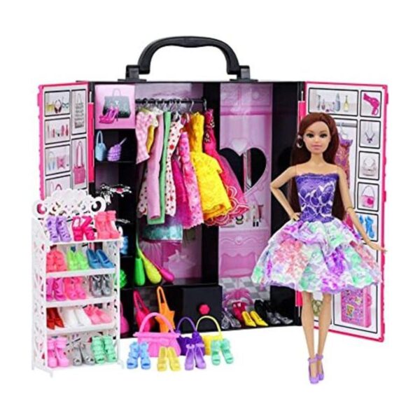 Armario de muñeca Ecore Fun para guardar ropa de muñeca y_1