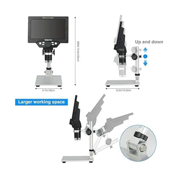 Microscopio USB digital LCD de 7 pulgadas con tarjeta TF_3