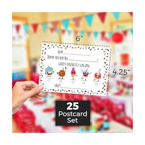 Tarjetas postales de agradecimiento en blanco para niños_3