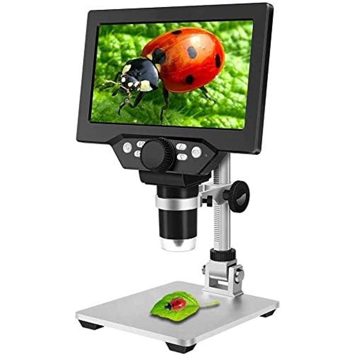 Microscopio USB digital LCD de 7 pulgadas con tarjeta TF