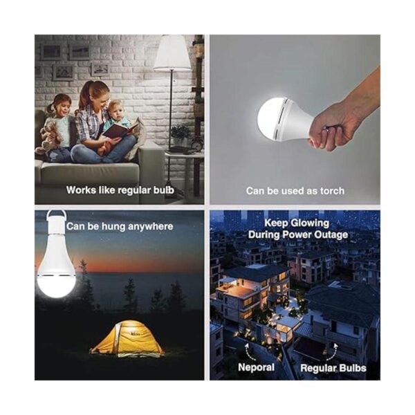 Bombilla LED de emergencia recargable de 1200 mAh 15 W_2