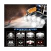 Linterna frontal recargable 8 luces LED de 18000 lúmenes