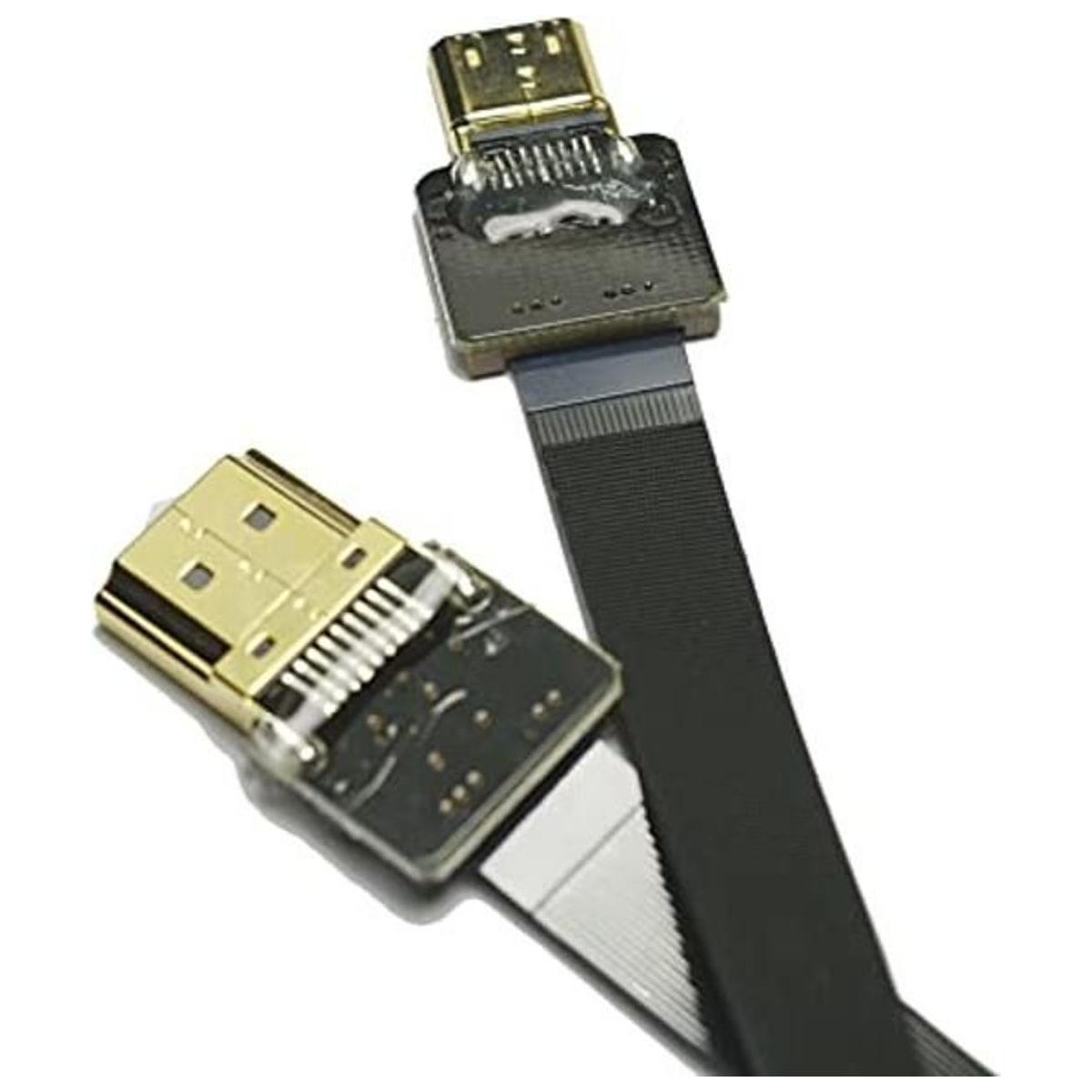 Cable HDMI plano FPV mini macho HDMI recto a estándar HDMI