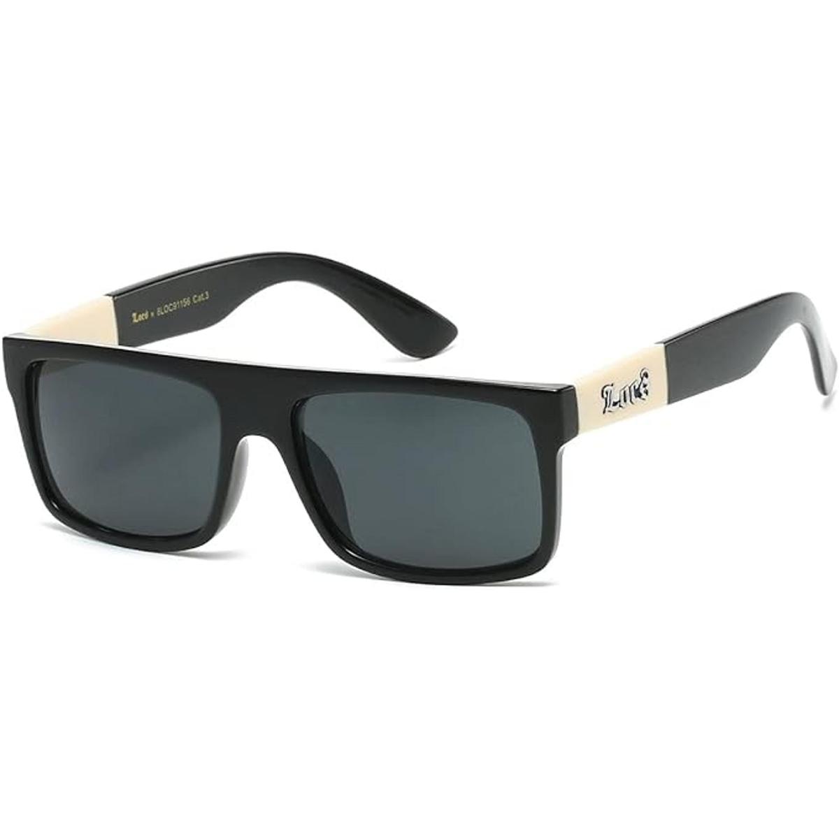 Locs 91075 Gafas de sol negras Auténtico Gangster