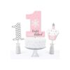 Big Dot of Happiness Pink Onederland Juego de 15 centros_3