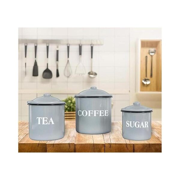 Creative Coop EC0255 Recipientes de metal con tapas café_2
