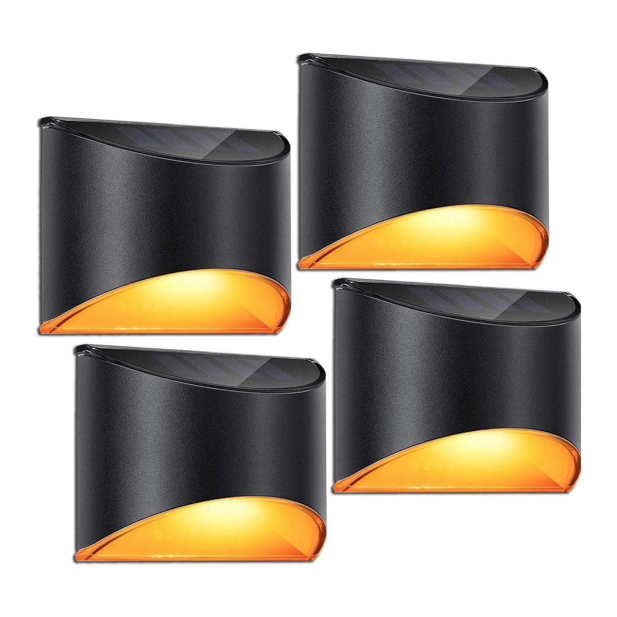 LeiDrail Luces solares de escalón para exteriores valla