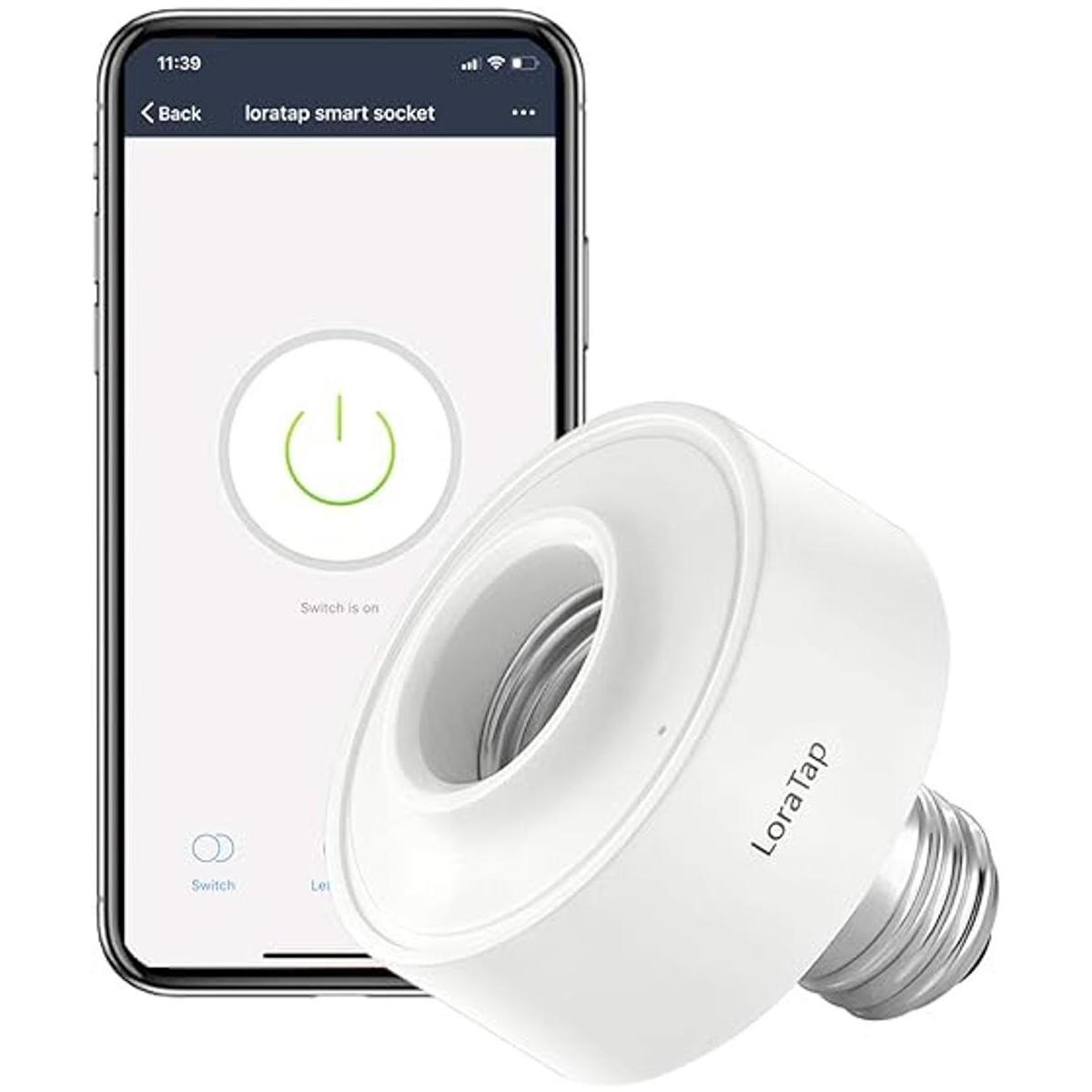 LoraTap Adaptador de enchufe de bombilla LED WiFi