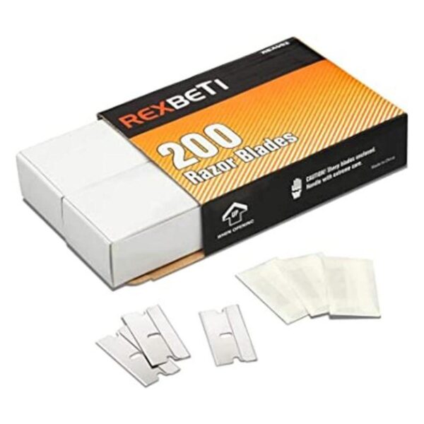 REXBETI 200 cuchillas de afeitar de un solo filo