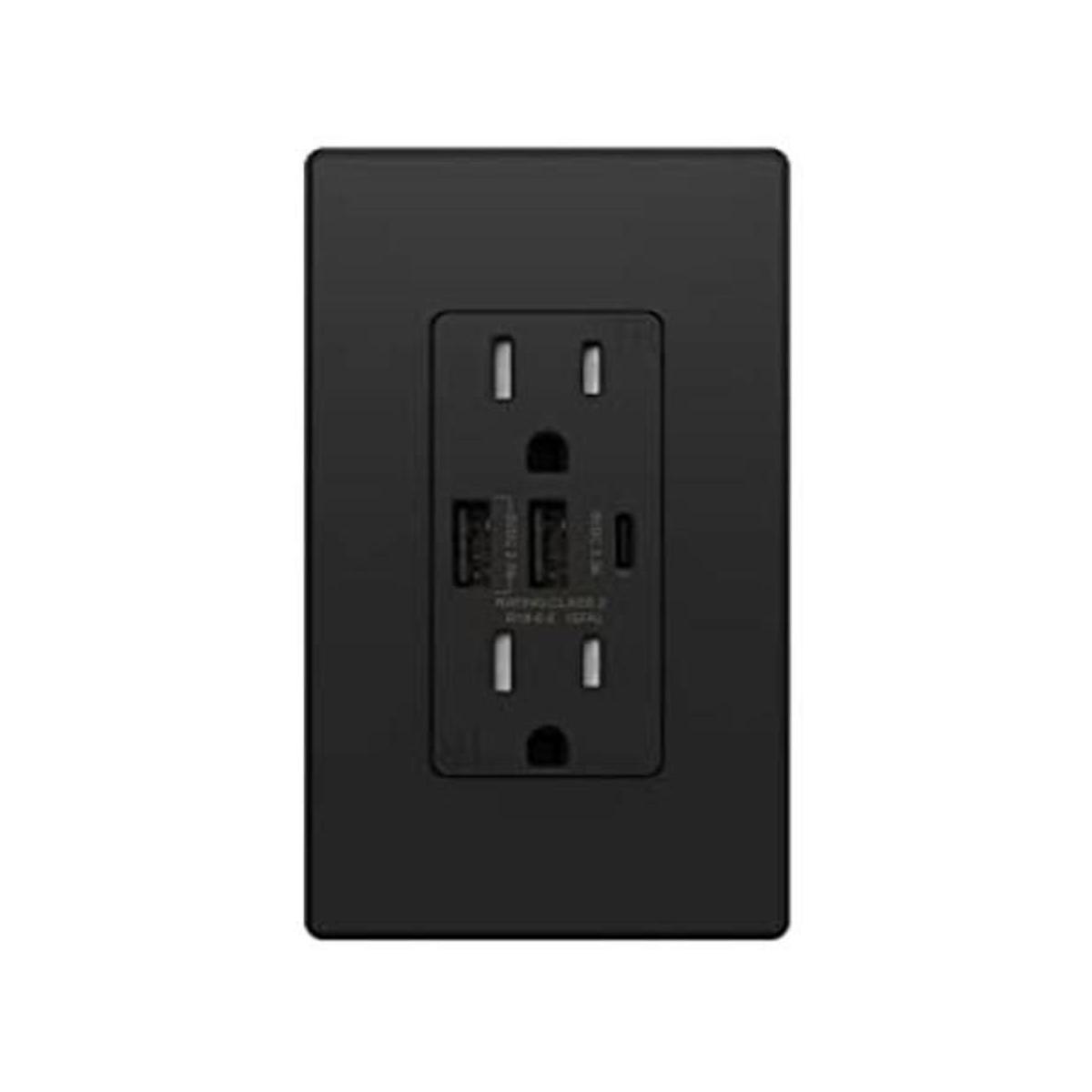 ELEGRP Toma de pared USB de 3 puertos de 30 W 6.0