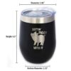 Gettin Piggy Vaso de vino con tapa deslizante Taza