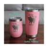 Gettin Piggy Vaso de vino con tapa deslizante Taza