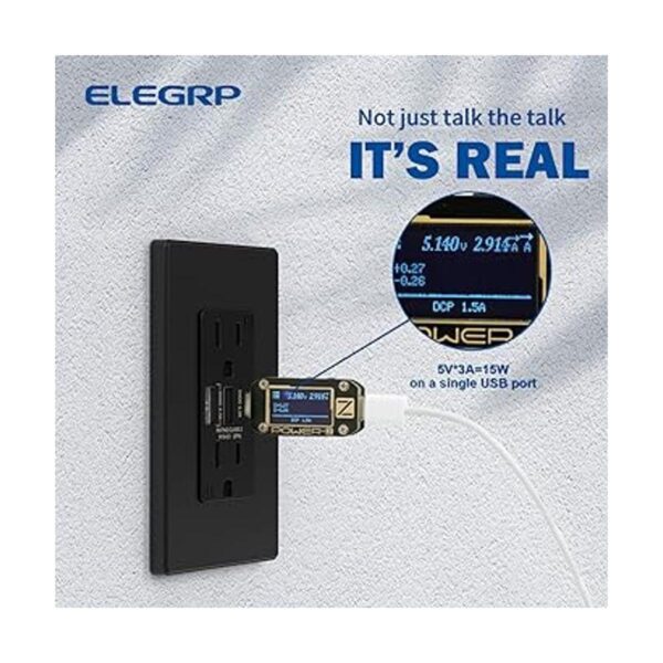 ELEGRP Toma de pared USB de 3 puertos de 30 W 6.0_4