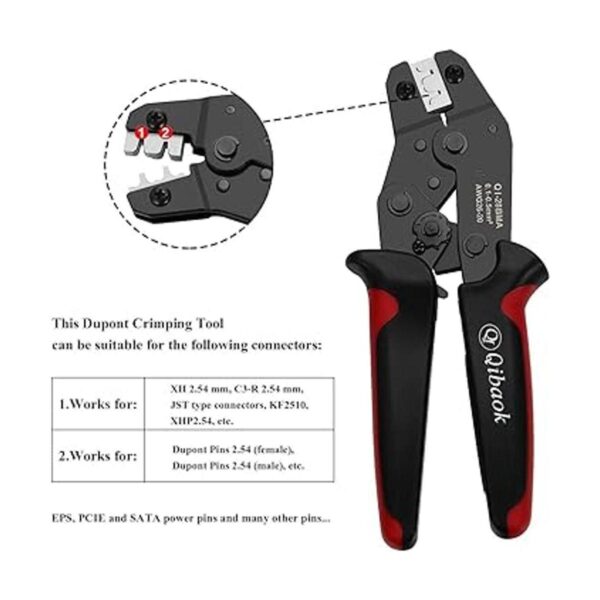 Qibaok Kit de herramientas de prensado con 1550 conectores_5