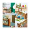 Kingbuy Florero de vidrio en forma de bulbo con soporte_3