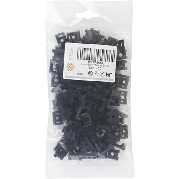 GTSE Paquete de 100 soportes de tornillos negros bridas_2
