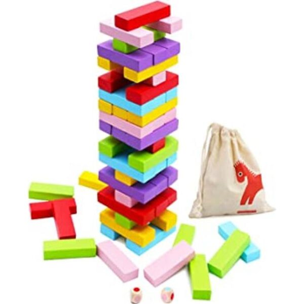 Juegos de mesa apilables de madera para niños adultos y_1
