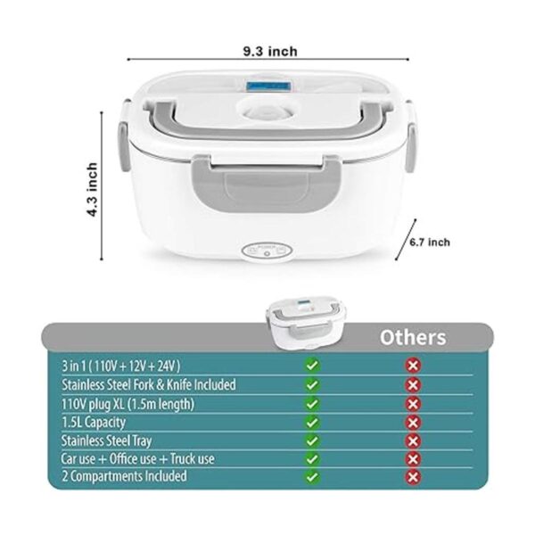 Electric Lunch Box 2 in 1 Electric Lunch Box Food Heater_6