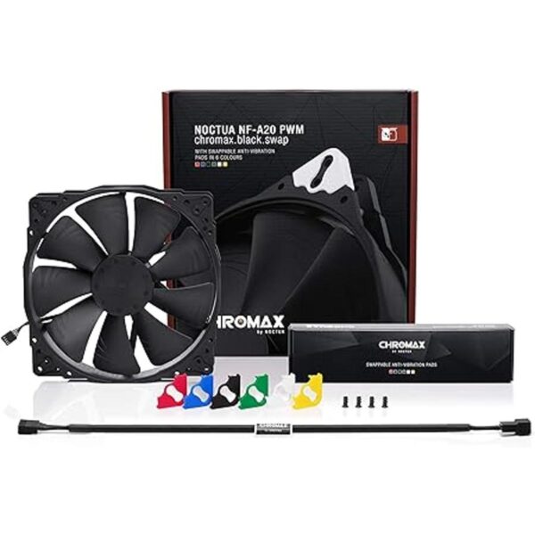Noctua NFA20 PWM chromax.Black.swap ventilador silencioso_4