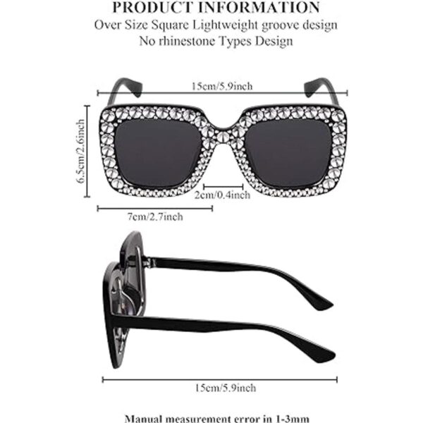 Gafas de sol cuadradas brillantes de gran tamaño con_3