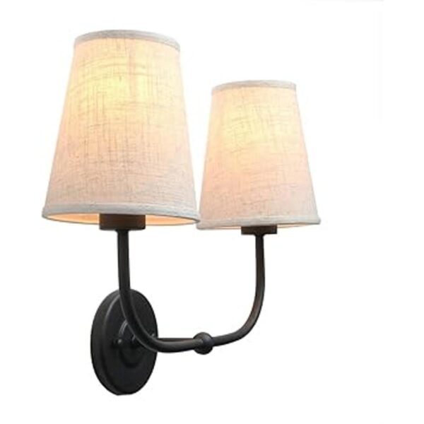 Permo Aplique doble vintage estilo antiguo 2 luces con_3