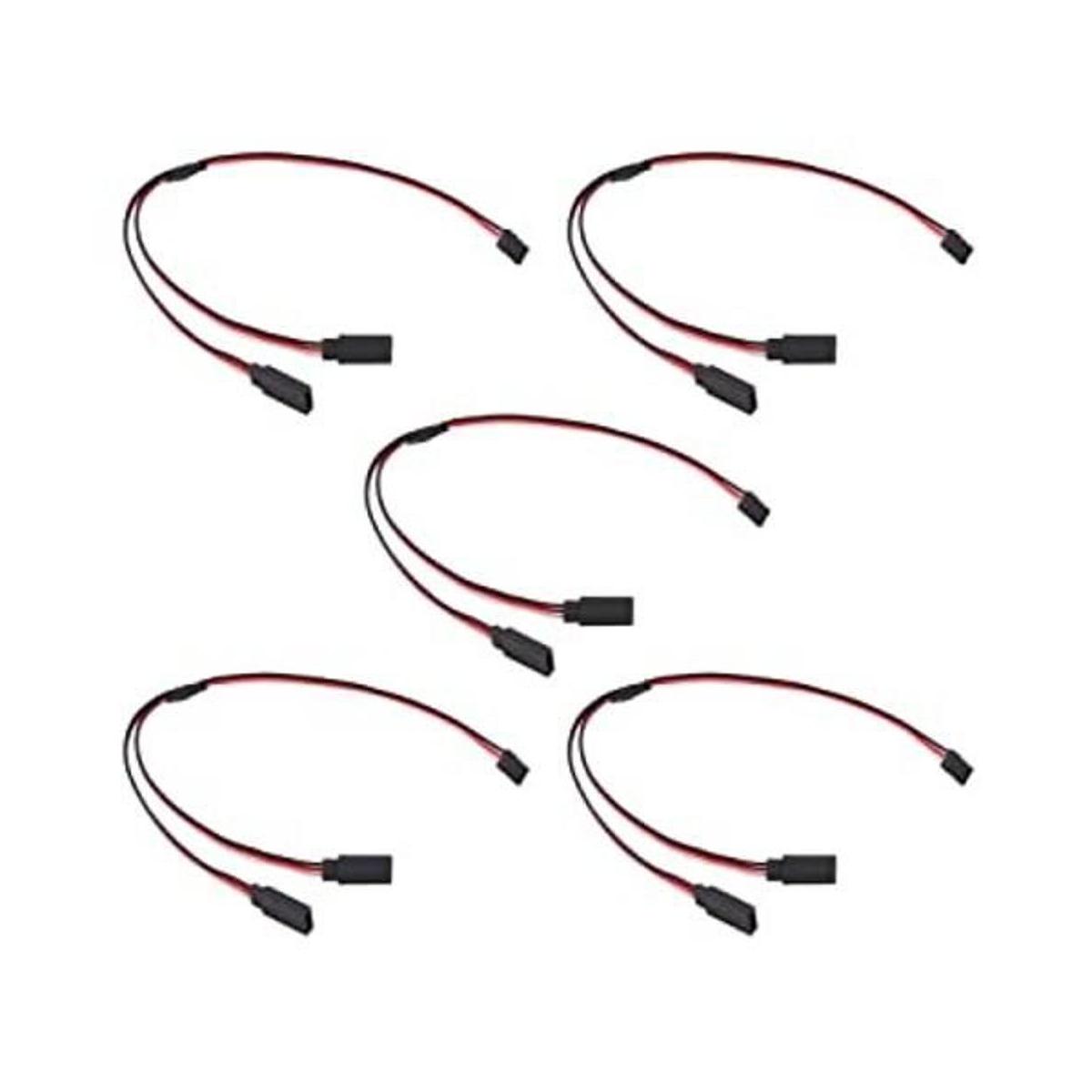 OliRC 5pcs 12 300mm Servo Cable Y Harness Extension