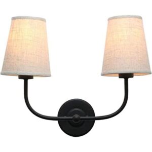 Permo Aplique doble vintage estilo antiguo 2 luces con_1