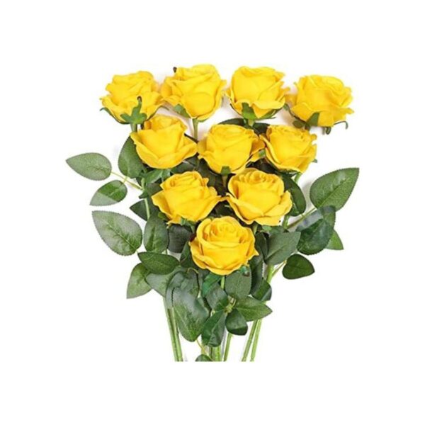 JUSTOYOU 10 flores de rosas artificiales rosas de flores_1