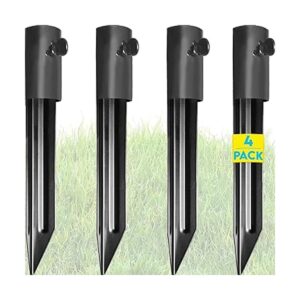 Juego de 4 estacas de antorcha de acero compatibles con_1