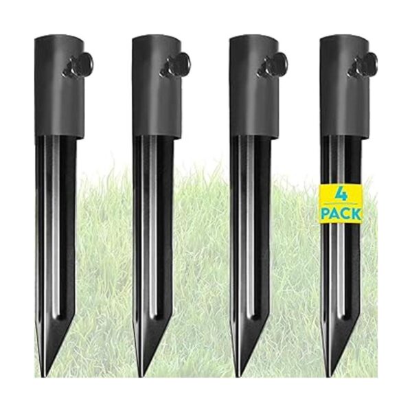 Juego de 4 estacas de antorcha de acero compatibles con_1