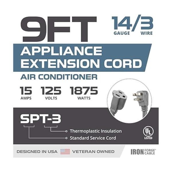 Cable de extensión para electrodomésticos de 9 pies_2