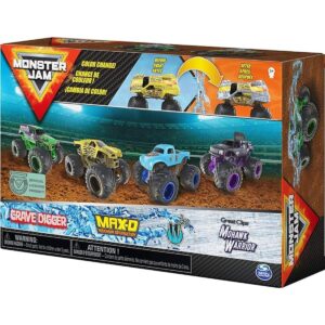 Monster Jam Reveal The Steel Paquete de 4 camiones_5