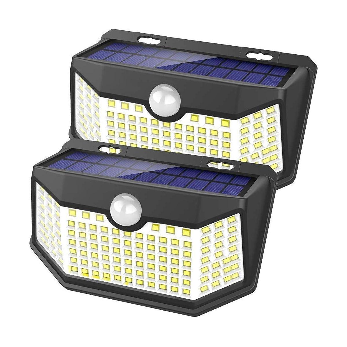 HMCITY Solar Lights Outdoor 120 LED with Lights Reflector