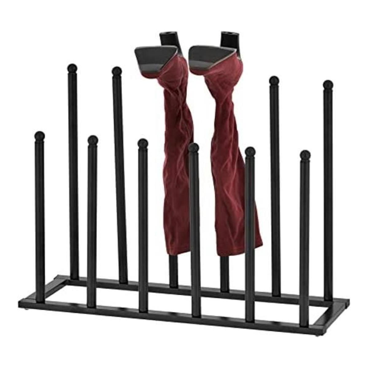 MyGift Organizador de botas de metal negro moderno