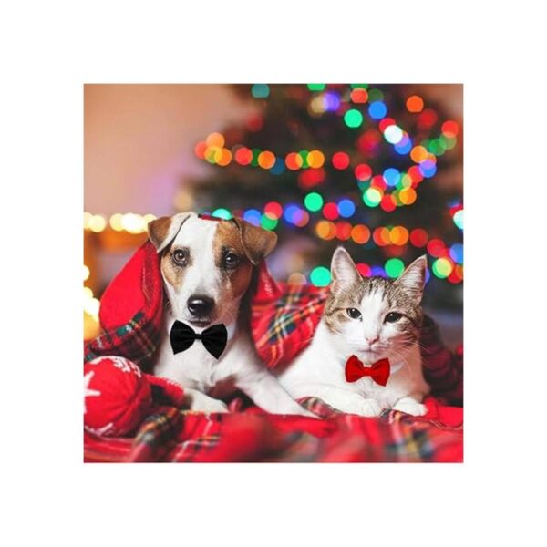 4 piezas de pajarita ajustable para mascotas cuello de